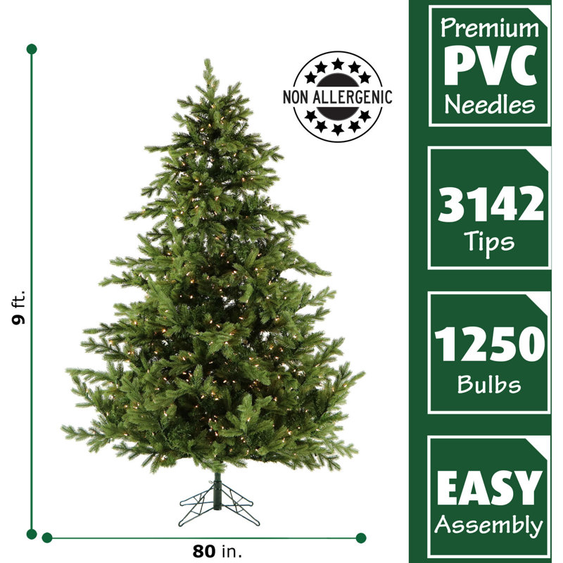 Woodside Pine 108' Lighted Pine Christmas Tree