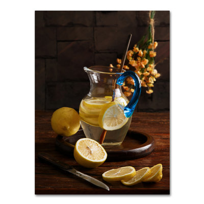Wrapped Canvas Wall Art - Luiz Laercio 'Life And Lemons' Wall Art for Living Room, Bedroom, or Office Décor - 14x19