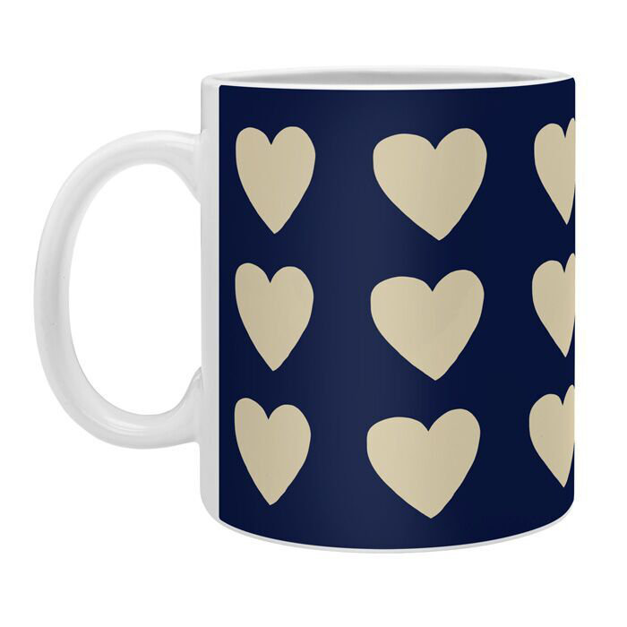Grande tasse à coeur doré