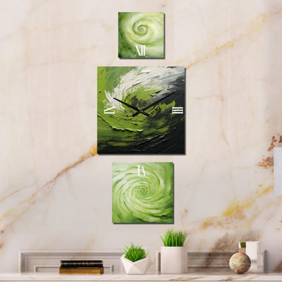 Horloge murale verte