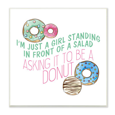 Humour «Donut Girl Quote Pastel» par Kim Allen - Art textuel