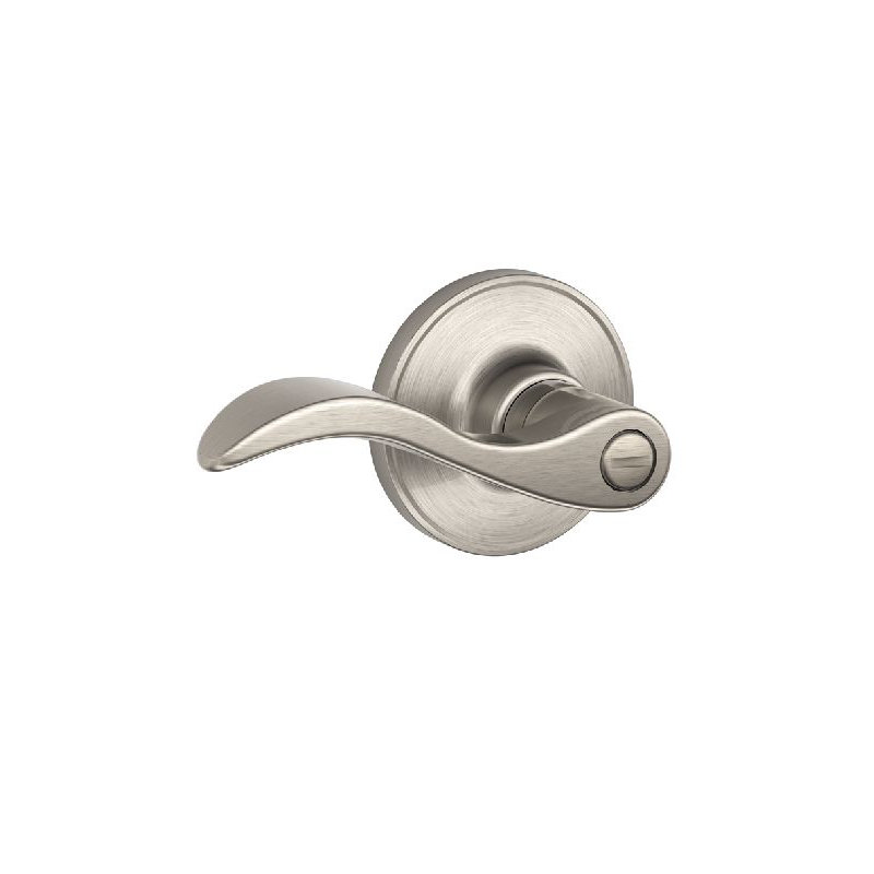 Seville Bed and Bath Lever, Satin Nickel