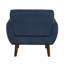 Siège de salon en velours bleu marine, fauteuil d'appoint, structure en contreplaqué