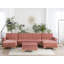 Dublin 5 Seater Velvet Large Corner Sofa 