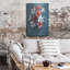 Abstrait lys roses et bleus blancs 2 pi par Momart-134342041
