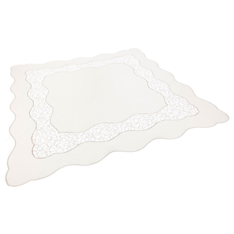 Mia Tablecloth, Ecru/Bronze