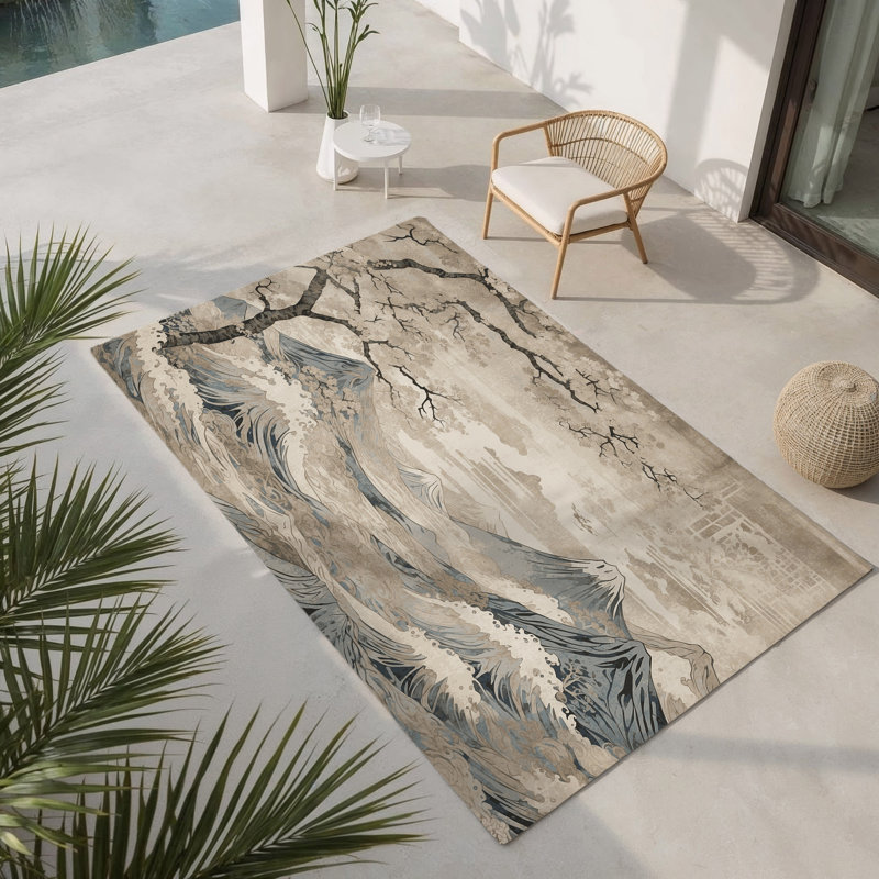 Cherry Radiance Indoor And Outdoor Area Rug, Rectangle 2' x 3'