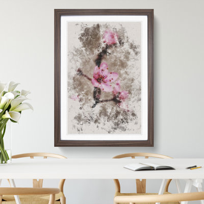 Pink Cherry Blossom Flowers Vol.1 - Framed Print
