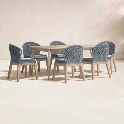 Daveney 67" Acacia Patio Dining Set