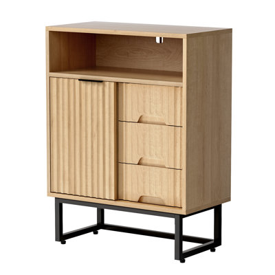23.6“W Sideboard Accent Cabinet With Open Space