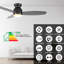 Ventilateur de plafond intelligent de 52 pouces avec moteur à courant continu, lumière DEL et télécommande-512007610-322009519