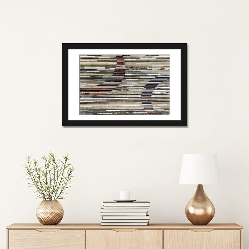 « serendipity ii », impression sur toile, Papier d'art encadré noir, Blanc, H 16 po x l 24 po x P 1 po