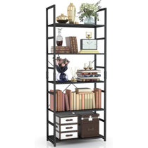 CAPHAUS Caphaus 4 Tier Free Standing Shelf , 24 Inch Width Bookshelf,  Bookcase Shelf Storage Organizer - Wayfair Canada