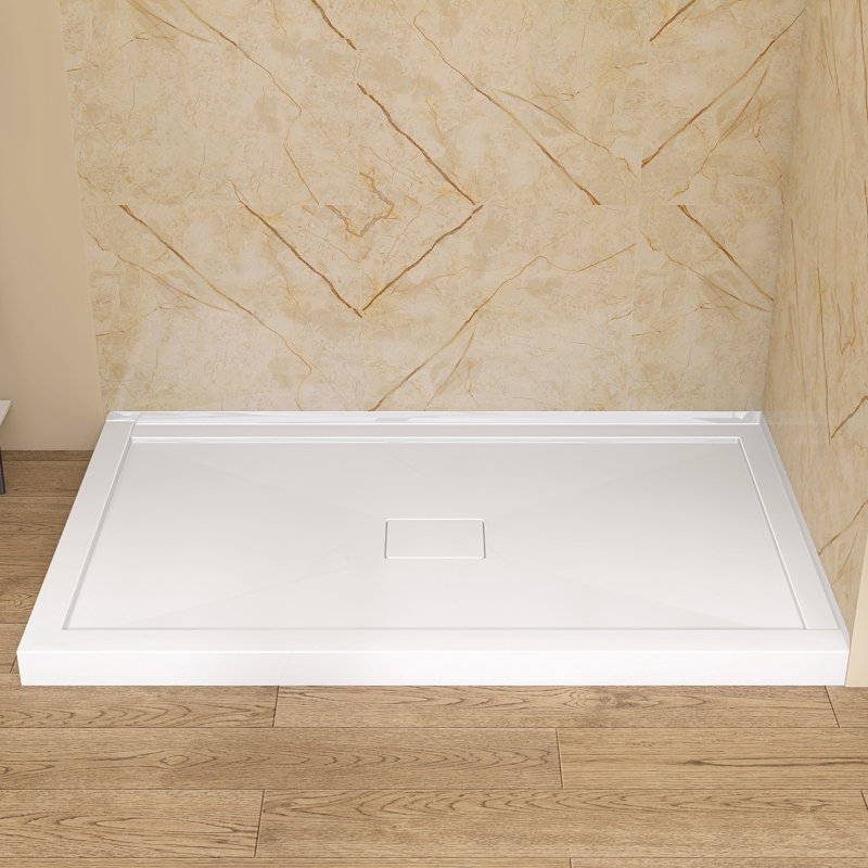 Base de douche rectangulaire 60 po x 36 po x 36 po Base de douche rectangulaire en acrylique à double seuil, Droite