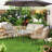 4-Person Patio Conversation Sets with Cushions-532698091