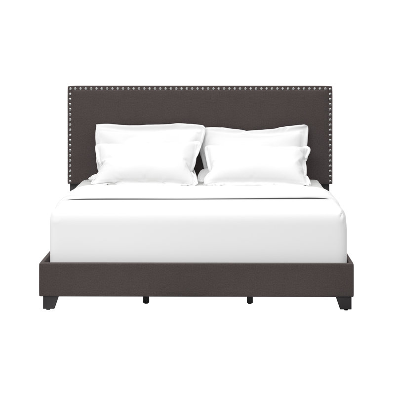 Takengon Upholstered Standard Bed, Queen, Charcoal