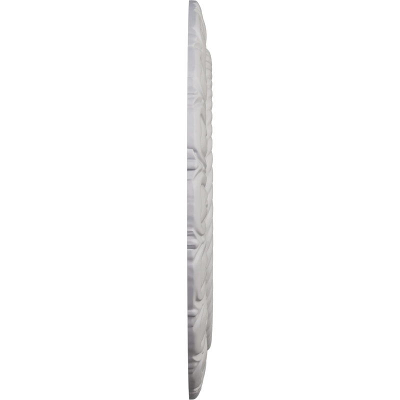 Endurathane Claremont Ceiling Medallion, 9"OD x 4 1/2"ID x 1/2"P (Fits Canopies up to 5 5/8"), Hand-Painted Ultra Pure White Finish