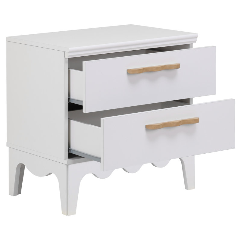 Table de chevet 2 tiroirs Lovette, Marine
