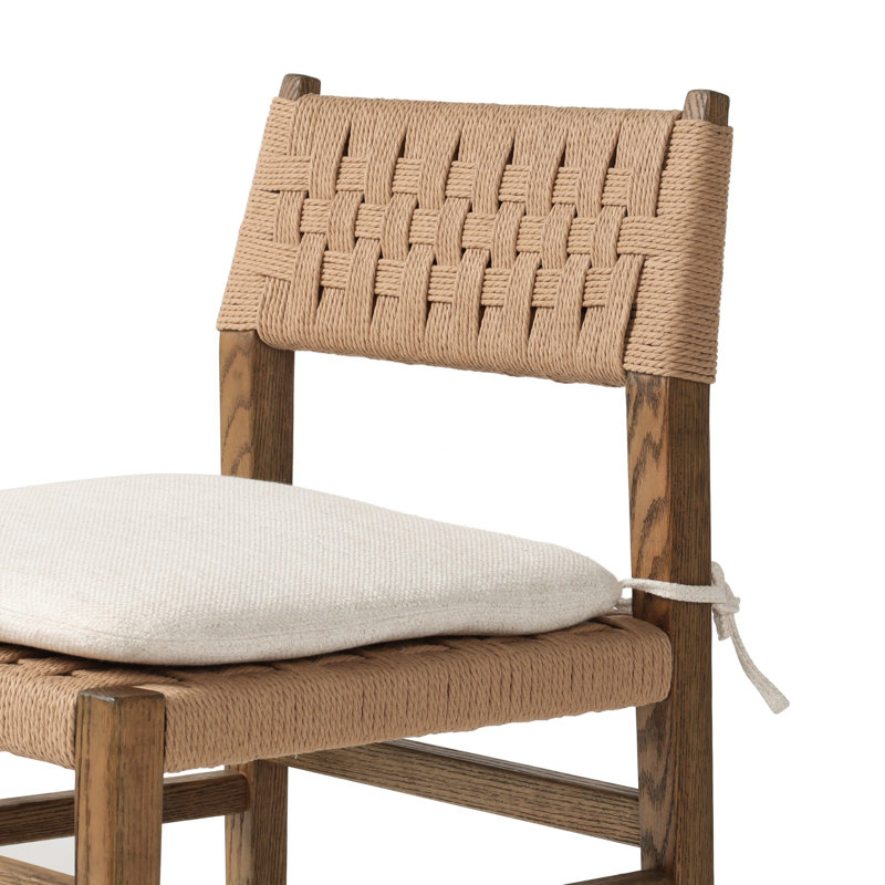 Hamlin Dining Chair With Cushion-Dover Crescent, Toasted Oak