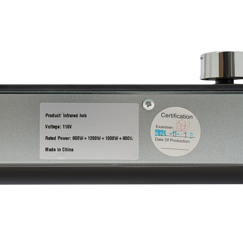 Plaque de cuisson électrique à 4 brûleurs pour comptoir avec surface de cuisson intégrée 600 W, 1 200 W, 1 000 W, 900 W