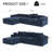 Chenille Boneless L-Shaped Sectional Sofa-921868984