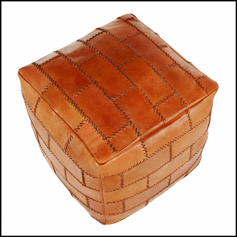 Repose-pieds en cuir élégant pour une assise polyvalente et un repose-pieds polyvalent, parfait pour ajouter une touche de chaleur à n'importe quelle pièce
