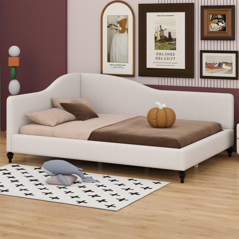 Lit de jour tapissier plat, Double, Beige