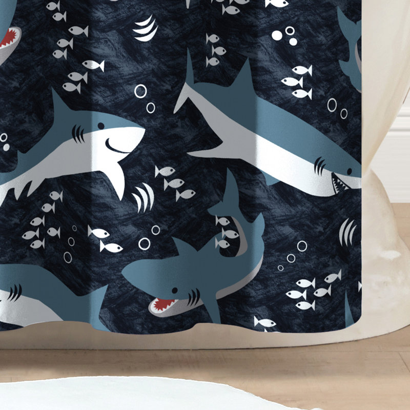 Rideau de douche Dream Factory Sharks 72 x 72 - bleu