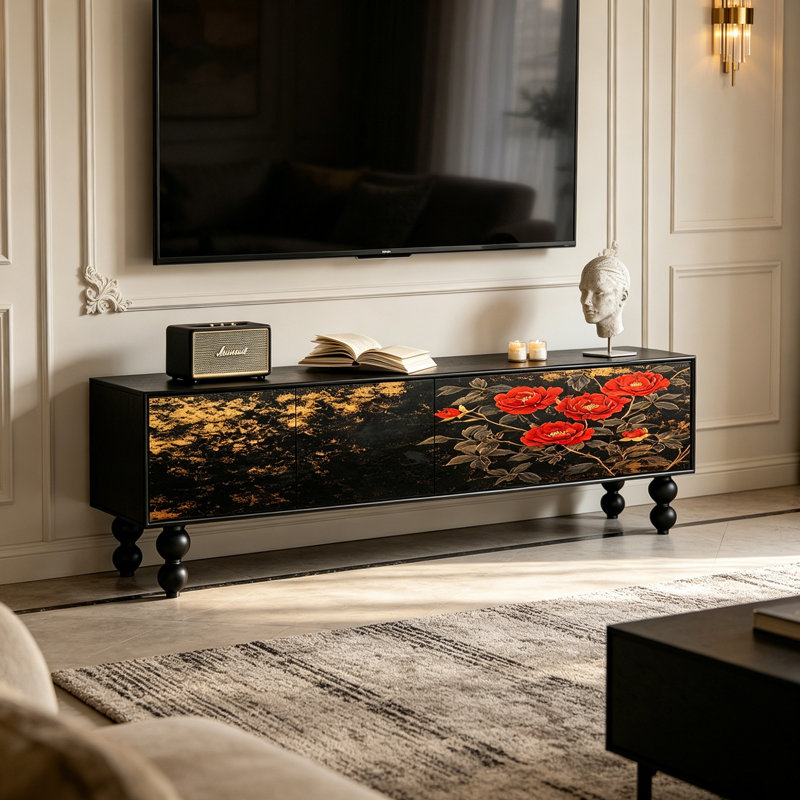 Meuble télé avec rangement Luxury, 23.62"H x 70.86"L x 15.74"W