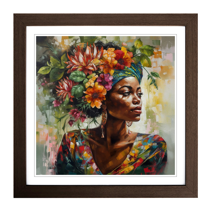 Single Picture Frame Print on Wood, Walnut