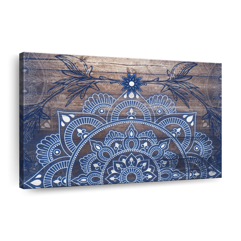 Mandala de plan sur toile, H 8 po x l 12 po x P 1 po