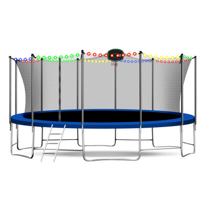 FIZITI Round Backyard Trampoline with Safety Enclosure