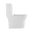 Toilette en céramique blanche 1,1 / 1,6, hauteur confortable, allongée, et siège un, blanc confortable