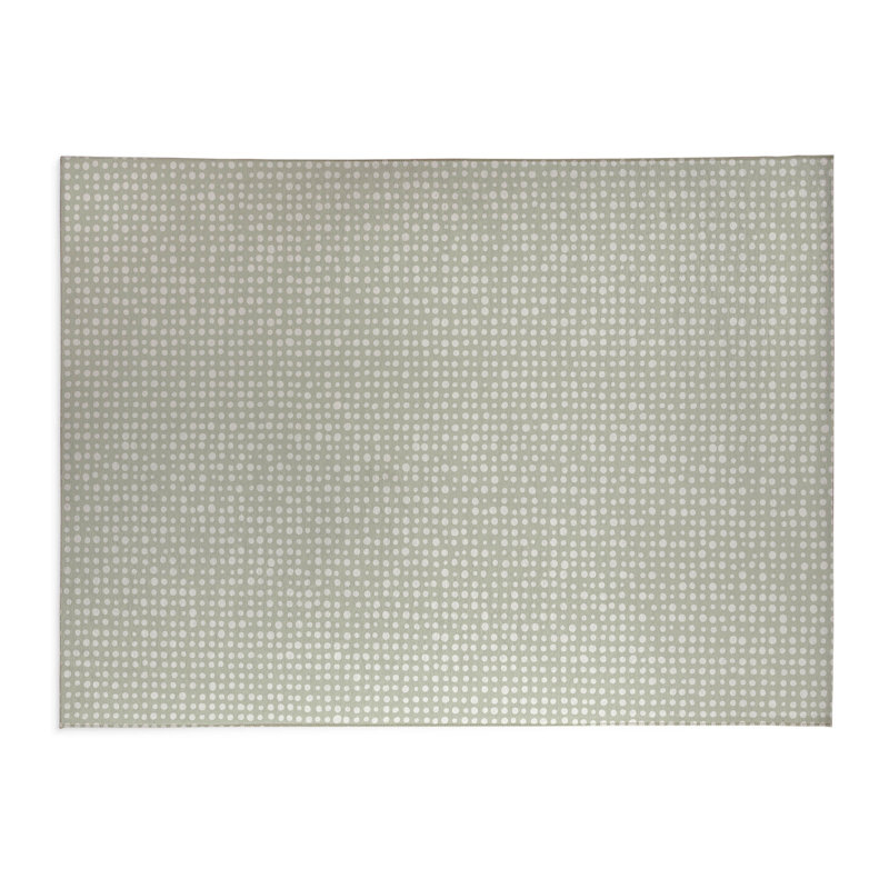 Tapis de bureau léger à pois assortis, L 7 pi x L 5 pi, Vert clair