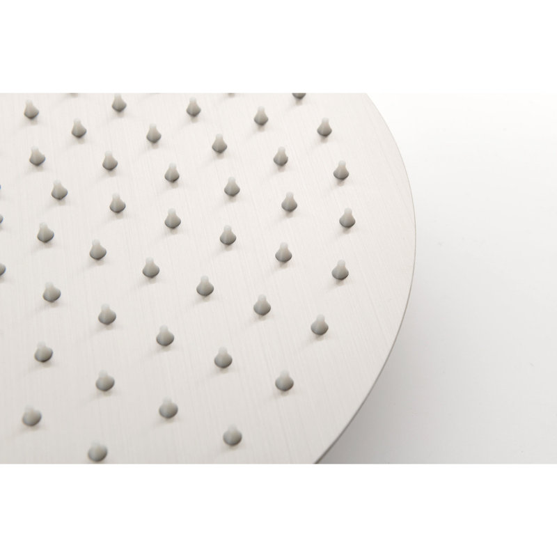Douche de 10 po en acier inoxydable - fixée au mur avec tête de pluie et ensemble de soupape de système de salle de bain à 2 voies en or brossé