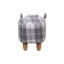 Tartan Cow Footstool with wooden legs-47967545