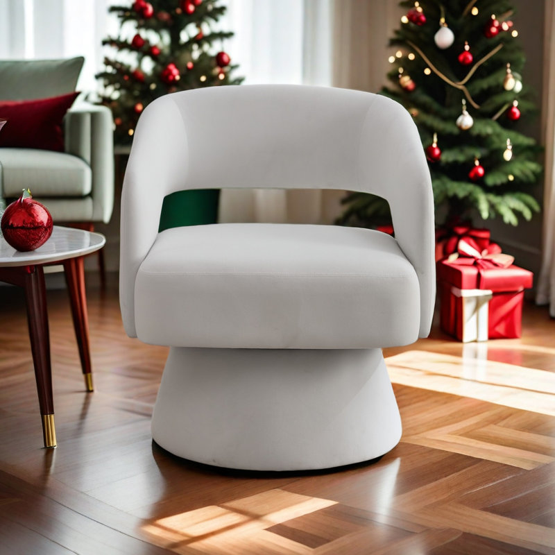 Fauteuil d'appoint pivotant Modern, Beige