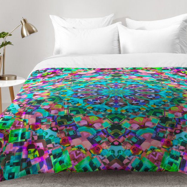 Lisa Argyropoulos Modern & Contemporary Polyester Abstract Comforter, Full/Queen Comforter + 2 Standard Shams