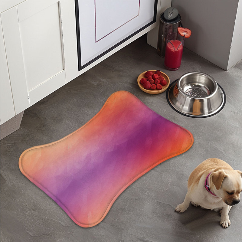 Dusk Ombre - 1 Piece Bone Shape Feeding Mat, 14"