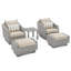 Cannes 5 Piece Club Seating Group with Cushions-1419428935