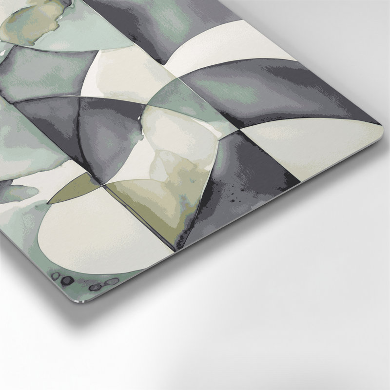 Abstrait aquarelle 88, art mural en métal blanc