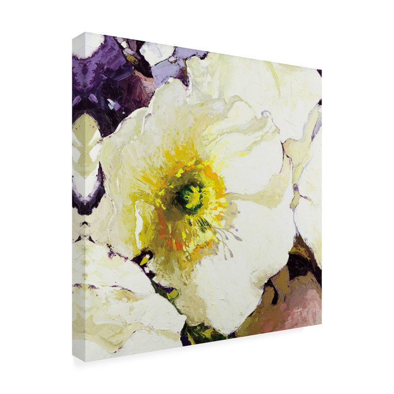 Art mural sur toile Coquelicots blancs de Shirley Novak, H 24 po x l 24 po