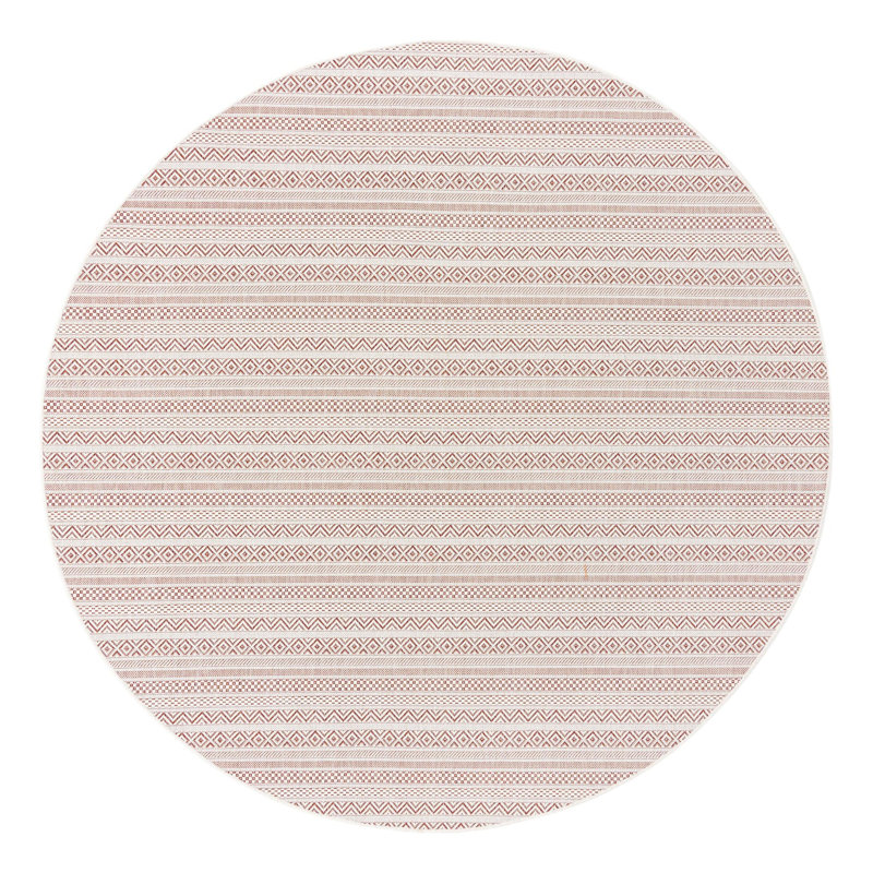 Tapis d'extérieur scintillant couleur brique, Rond 7 pi 10 po