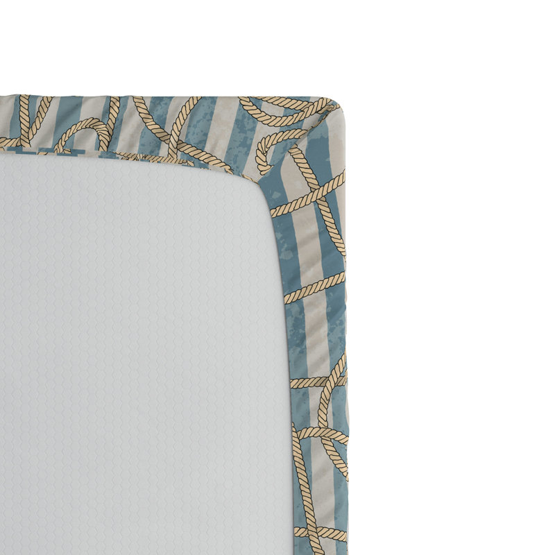 Microfiber Abstract Fitted Sheet, Twin Fitted Sheet