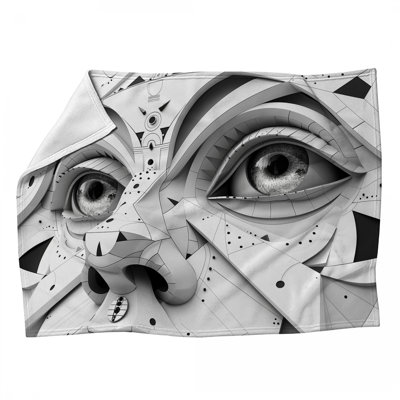 Jeté en molleton Abstract Eyes - Jetés abstraits pour canapés ou lits