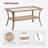 Patio Rattan Wicker Coffee Table with Tempered Glass Top and 2-Tier Storage Outdoor Table for Deck Porch Balcony Garden-94398682