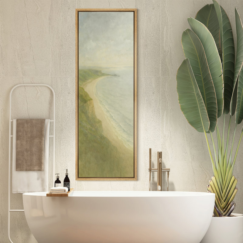 "Abstract Beach", reproduction d'art sur toile encadrée paysage côtier pour décoration murale moderne, Naturel