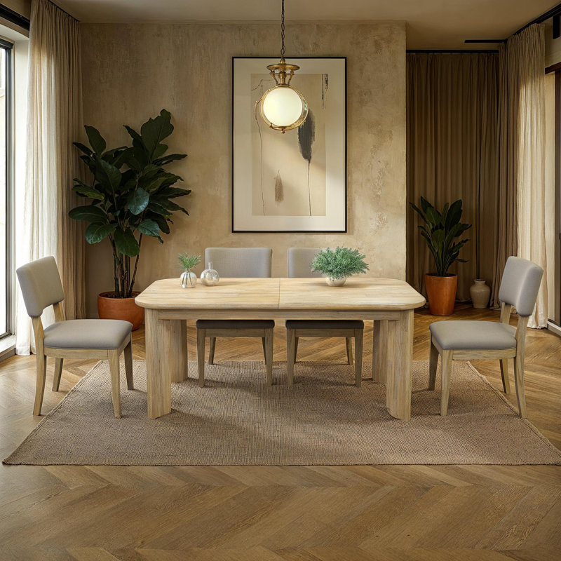 Lisbed 70" Wide Acacia Extension Dining Table