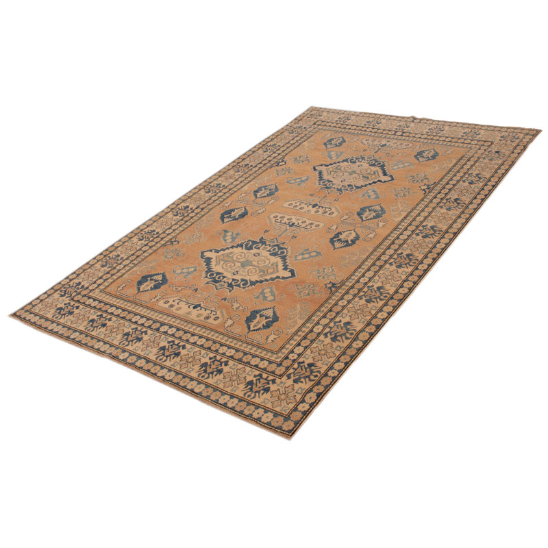 Tapis unique en laine de style années 1990 de 6 pi 6 po x 10 pi 4 po Afsaneh