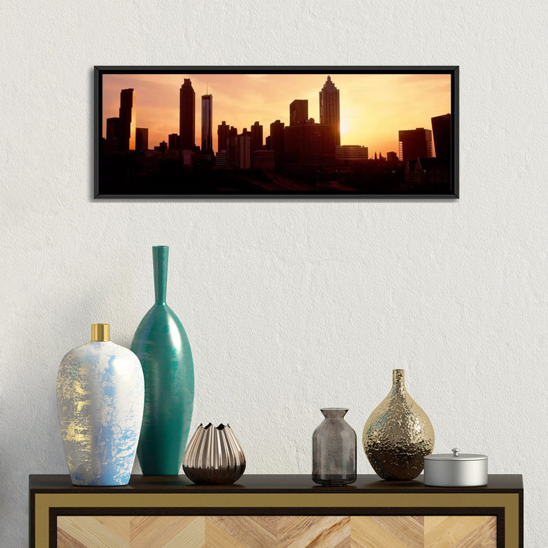 «Panoramic Sunset Skyline, Atlanta, Georgia» par Panoramic Images - Estampe numérique sur toile tendue avec châssis